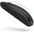 VssoPlor Wireless Mouse, 2.4G Slim Portable Computer Laptop Mouse with Nano Receiver Quiet Silent Optical Mice for Notebook, PC, Laptop, Computer-Black