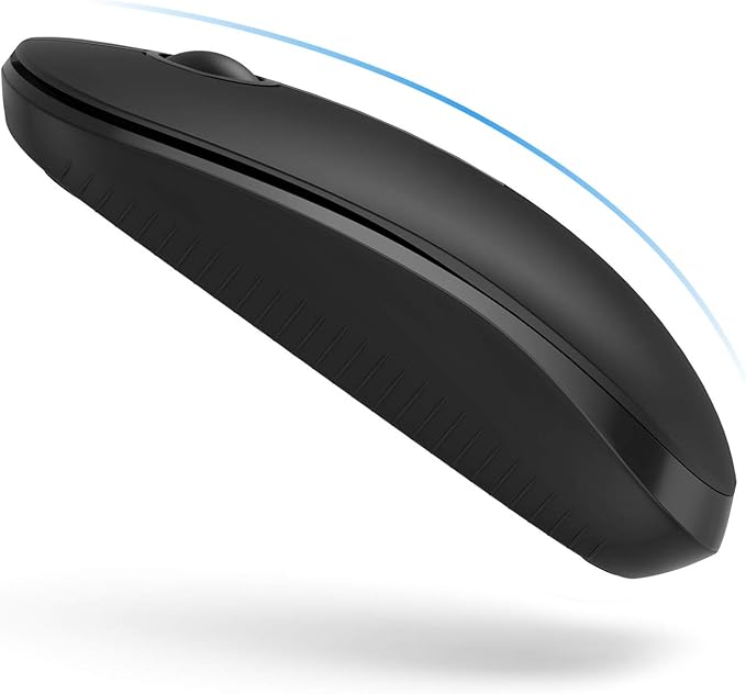 VssoPlor Wireless Mouse, 2.4G Slim Portable Computer Laptop Mouse with Nano Receiver Quiet Silent Optical Mice for Notebook, PC, Laptop, Computer-Black