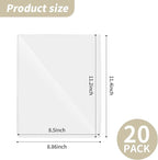 20 Pack 8.5" x 11" Hard Plastics Sheet Protector, Rigid Print Protector, Clear Waterproof Protectors, Paper Sleeves Photo Plastic Sleeves Hard Plastic Document Holder, Birth Certificate Protectors