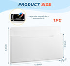 Feifeiya Magnetic Pocket File Holder Large File Folder Organizer Paper Mail Letters Holder Wall Hanging Office Supplies for Refrigerator Whiteboard Cabinets(13.8 x 8.3 Inch,Horizontal,White)