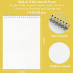 Large Drawing Pad for Markers, 11x14 Spiral Bound Sketchbook for Alcohol Markers, 120lb/200gsm Marker Paper, 60 Sheets Art Pads for Painting, Drawing & Art Supplies for Teens.
