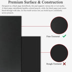 Fuxi Black Paper Sketchbook 8"×10", 60 Sheets (90lb/150gsm) Double-Sided Hard Cover, Spiral Bound, Ideal Art Supplies for Teens - Gifts for Teenage Artists.