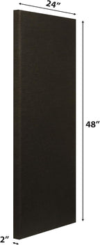 ATS Acoustics Sound Absorbing Acoustic Panel 24" x 48" x 2" Beveled Edge (Black)