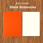 XYark Large Colorful Blank Notebook Journals Bulk with Thick Unlined Paper, 8.5x11 inch, 60 Pages, Journal Set for Travelers Students Office, Sketchbook Composition Diary Subject Notebooks, 12 Pack