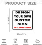 Custom Outdoor Metal Personalized Signs With Your Photo, Text, Logo - Decorative House Wall Sign for Business, Workplace, Office, Home
