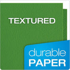 Oxford Twin-Pocket Folders, Textured Paper, Letter Size, Green, Holds 100 Sheets, Box of 25 (57503EE)