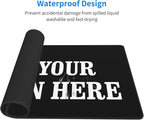 OHORTEB Custom Mouse Pad with Photo, Personalized Image Text Laptop Desk Mat, Customized Non-Slip Waterproof Desk Writing Pad for Office Home (Custom, 16in x 29.5in)
