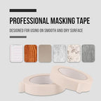Lichamp Masking Tape 1 inch, 4 Pack General Purpose Beige White Masking Tape, 1 inch x 55 Yards x 4 Rolls (220 Total Yards)