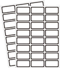 STARLIBOO Removable Labels, Blank Freezer Labels for Food Containers, 1x2 Inch Freezer Stickers/Waterproof Labels/ (Black Border, 360 Labels)