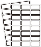 STARLIBOO Removable Labels, Blank Freezer Labels for Food Containers, 1x2 Inch Freezer Stickers/Waterproof Labels/ (Black Border, 360 Labels)