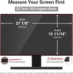 Pozlle 32 Inch Computer Privacy Screen Shield [2 Pack] for 16:9 Widescreen Desktop Monitor - Anti-Glare Blue Light Privacy Filter and Anti Spy Privacy Screen Protector Film