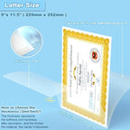Laminating Sheets 9 x 11.5, 5 Mil Laminating Pouches 100 PCS Clear Thermal Laminate Sheets Holds 8.5 x 11 Inch Sheets, Universal Lamination Paper for Laminator, Photos, Files, Round Corner