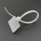 Waterproof Shipping Tags, Self Locking Nylon Writable Marker Ties Luggage Identification Tags, Plastic Straps Label Mark Tag, Seal Tags Zip Tie for Labeling 100pcs (White)