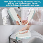 CN1ST 6 PCS Cleaning Brush, Scrub Brush Set for Kitchen and Bathroom Household Use with Various Brushes for Cleaning Dishes, Tiles, Corners and Floors Sky Blue