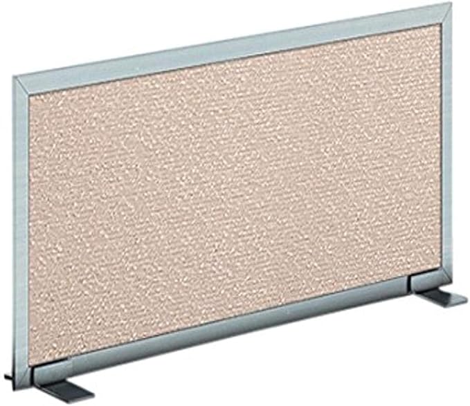 OBEX Acoustical Free Standing Privacy Screen, Cubicle Accessories Desk Privacy Panel, Desk Dividers for Office, Office Furniture Partitions Portable Sound Proof Dividers, 24" x 72", Overcast