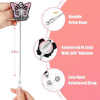 Aoryalps I AM Delightful Retractable Badge Reel Holder Retractable with ID Clip for Nurse Nursing Name Tag Card Nursing Student Teacher Doctor Medical Assistant Work Office Clip-Gifts for Nurse