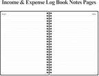 Heveboik Income & Expense Log Book - A4 Income and Expense Tracker for Small Business, Accounting Bookkeeping Tracking for Woman and Man, 8" x 10.5", Black