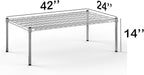 Regal Altair 24''W x 42''L x 14''H Chrome Plated Wire Dunnage Rack | Off The Floor Storage