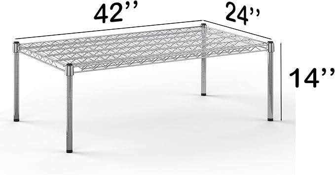 Regal Altair 24''W x 42''L x 14''H Chrome Plated Wire Dunnage Rack | Off The Floor Storage