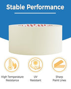 SWRT Masking Tape 2” x 55Yds, 10 Rolls – Bulk Value White Tape with Strong Hold & Clean Removal for Multi-Surface Projects & General Purpose (550Yds Total)