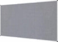 VIZ-PRO Large Fabric Bulletin Board/Foldable Notice Board Felt Gray, 96 X 48 Inches, Silver Aluminium Frame