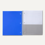 Amazon Basics 1 Subject College Ruled Spiral Notebook Poly Cover,100 Sheets, 8-1/2" x 11", 3 pack, Assorted Primary Colors