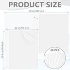 Feifeiya 48 Pack Plastic Report Covers with 3 Prongs Presentation Folders Bulk, 100 Sheet Capacity, Clear Front Report Covers for Presentation Document Paper School Office Supplies (White)