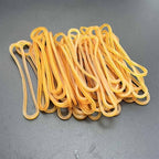 600pcs Elastic Rubber Bands Ties Home Office Students School Stationery Accessories Yellow Color Package Supplies Rubber Ring Rubber Band File Rings