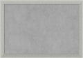 Amanti Art Silver Framed Magnetic Board 14x20 Small Vision Board for use with Magnets, 100% Metal Sheet to Display Items as Office Decor or for Home Organization in mudroom, Kitchen or Kids Room