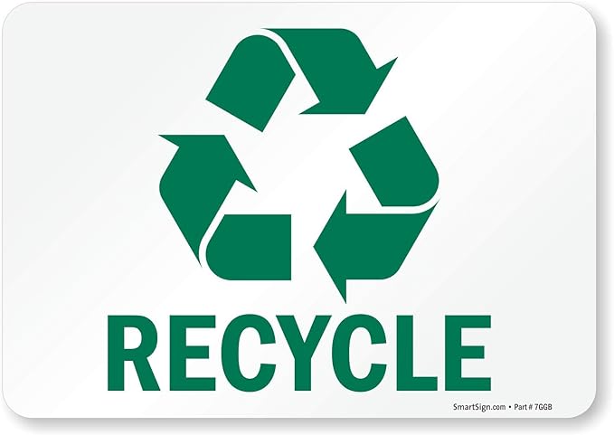 SmartSign Recycle Sign | 7" x 10" Magnetic, Made in USA