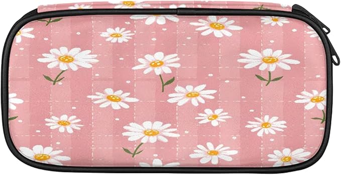 Pardick Flower Daisy Pencil Case，Big Capacity Pencil Pouch Coin Pouch Stationery Organizer For Teen School