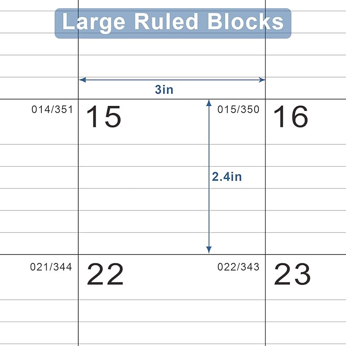 Desk Calendar 2026, KOPEESY 22" x 17" Large Desk Calendar, From January 2026 to June 2027, Desktop Calendar with Notes and Thick Paper for Home, Office and School (Blue)