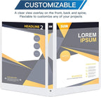 Basic 3 Ring Binder -1 or 1/2'' Binders with Roung Ring Binder, Large 100/200 Sheet Capacity, Fit 8.5" x 11" US Letter Size Paper, 12 Pack White (0.5'' White - 12 Packs)