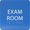 ADA CENTRAL SIGNS - 6" X6" Exam Room Sign - ADA Compliant Tactile Graphics Grade 2 Braille Text Acrylic Wall Signs - Educational Institution Directional Assistance Test Center Door Sign for Schools