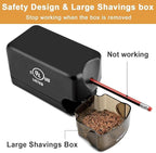 AFMAT Electric Pencil Sharpener, Heavy Duty Pencil Sharpener for Classroom, 6.5-8mm No.2/Colored Pencils, UL Listed, 10,000+ Sharpenings, Electric Pencil Sharpeners for Home, Office, PS13
