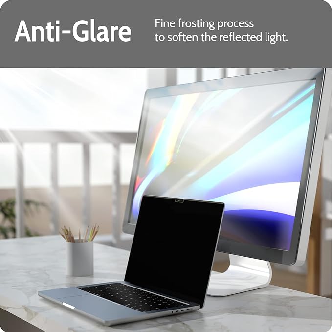 Peslv Magnetic Privacy Screen for MacBook Pro 16 Inch (2021-2025, M1, M2, M3, M4), 16inch Removable Matte Anti Blue Light Glare Private Filter Protector for Mac Pro 16.2" Laptop