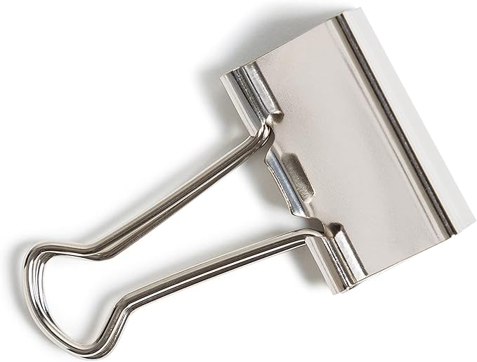 U Brands Binder Clips, Medium, Silver, 72 Count