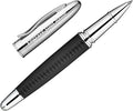 BEILUNER 318 Luxury Personalized Leather Pen, Hand-Stitched Premium Black Leather, Chrome-Plated Finish, Schmidt Refill, Fancy Rollerball Pen Gift Set for Men & Women, Executive, Nice Designer pen
