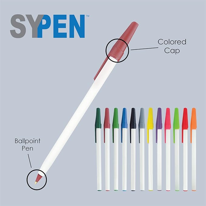 Personalized Stick Pens With your Custom Logo or Text-500 Pack Bulk-for Businesses, Parties, and Events, Custom Printed Slim Ballpoint Pens with Cap, Orange, Black Ink
