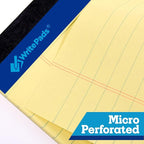 WritePads Legal note pads 5"x8" Legal Pads,College Ruled,Canary Paper,12 Pack,50 Sheets Per Writing Pad,Micro perforated Writing Pad,BL-SCY50C-12PAD