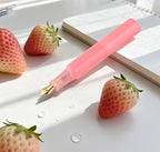 czxwyst Majohn Wancai 2.0 Mini Pocket-Size Eyedropper Fountain Pen (EF Nib 0.38mm, Strawberry Red)