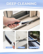 Cleangor Crevice Cleaning Brushes, Scrub Brush for Hard to Reach Small Space, Home Essentials, Cleaning Supplies, Cleaning Tools for Household Use, Bathroom, Shower, Kitchen, Toilet, Window (3, Blue)
