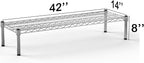Regal Altair 14''W x 42''L x 8''H Chrome Plated Wire Dunnage Rack | Off The Floor Storage