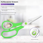 Scissors for Office, Taotree 8" Scissors All Purpose Bulk of 5-Pack, Middle School Supplies Student Teacher Classroom, Sharp Craft Shears for Office Home Sewing Fabric, Right/Left Handles, Same Size