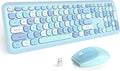 MOFII Wireless Keyboard and Mouse Combo Silent, Slim Compact 2.4G USB Full Size, Cute 110 Keys Keyboard for PC, Notebook, MacBook, Tablet, Laptop, Windows System