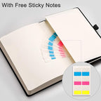 EMSHOI Graph Paper Notebook - 256 Pages A5 Graph Notebook/Journal, Hard Cover, 120gsm Thick Paper, Smooth PU Leather, Inner Pocket, 5.75'' × 8.38''-Black