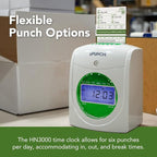 uPunch HN3540 Complete Small Business Start-Up Kit: AutoAlign Time Clock System with 400 Time Cards, 4 Ribbons, and 2 Racks