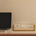 Custom Desk Name Plate Personalized, Light Up Office Name Sign for Boss Coworker Employee, Appreciation Gifts for Professionals, Modern Office Decor