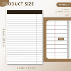 Nichela 5" x 8" Note Pads 6 Pack of Legal Pads Narrow Ruled Notepad with Perforated Notepads 30 Sheets Small Writing Pads 21lb Legal Pad Quality Paper Ideal for Home, Office, or School Use