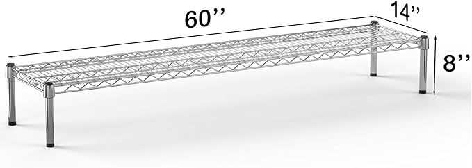 Regal Altair 14''W x 60''L x 8''H Chrome Plated Wire Dunnage Rack | Off The Floor Storage